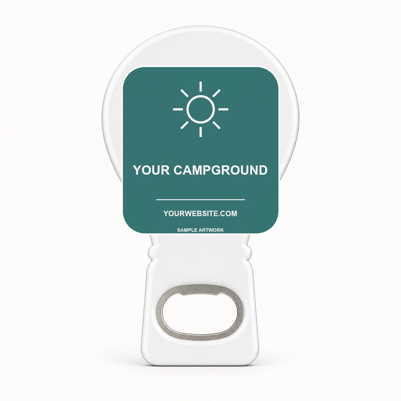 Campground Souvenir Bottle Opener Magnets