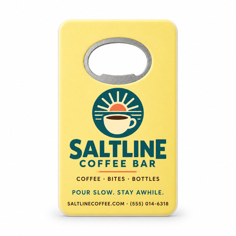 Coffee Shop Bottle Opener Magnets