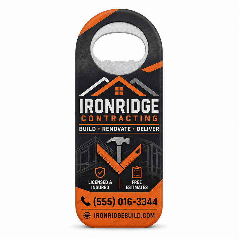 Contractor Logo Bottle Opener Magnets