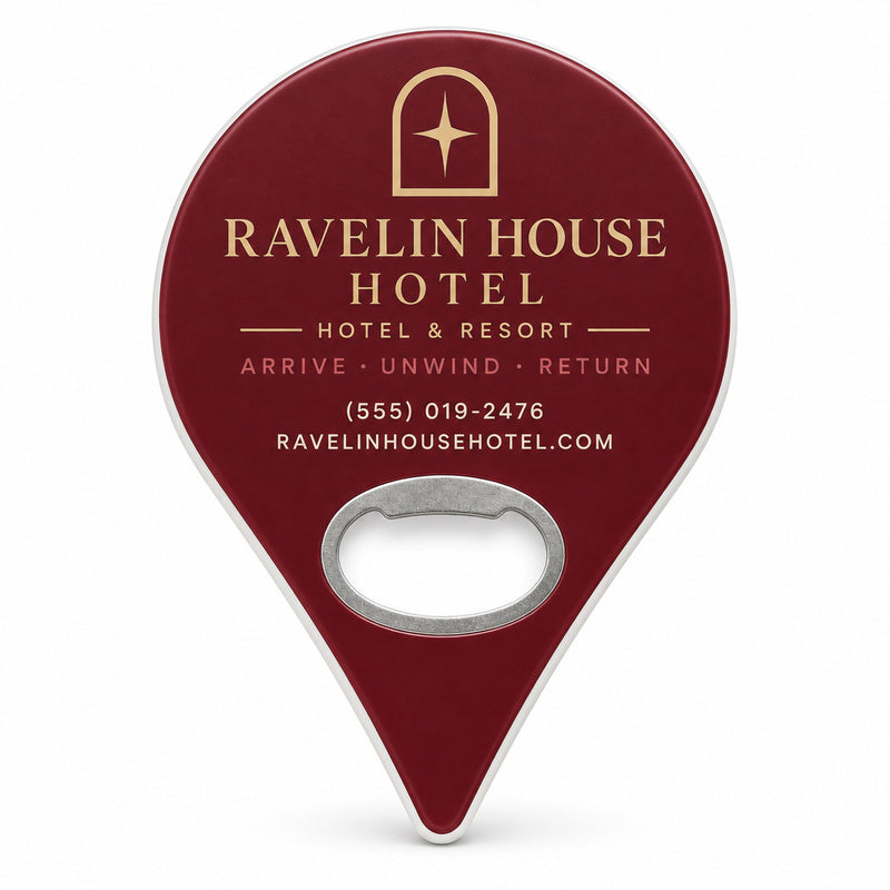 Custom Hotel Bottle Opener Magnets