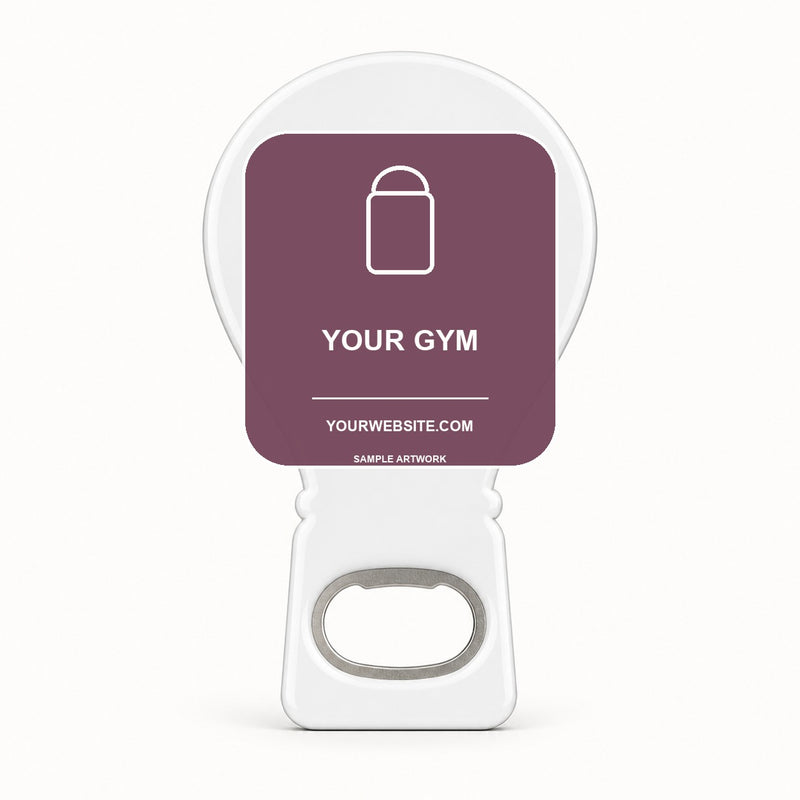 Gym Logo Bottle Opener Magnets