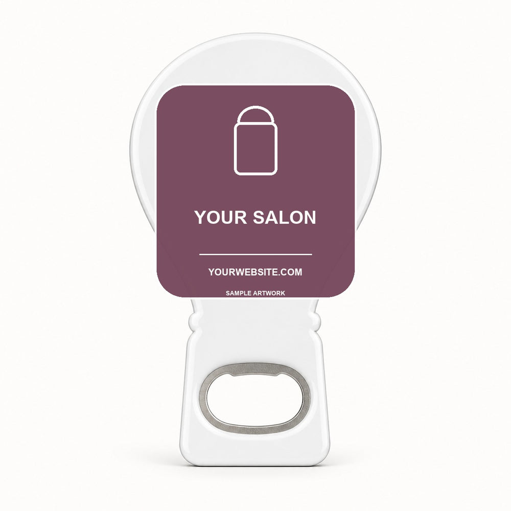 Hair Salon Promotional Opener Magnets — sample front artwork