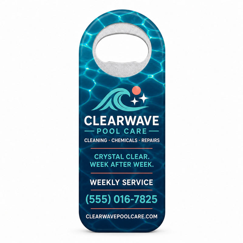 Pool Service Bottle Opener Magnets
