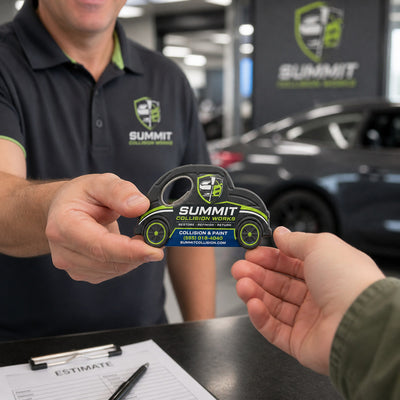 Auto Body Shop custom logo bottle opener magnet - promotional bottle opener magnet