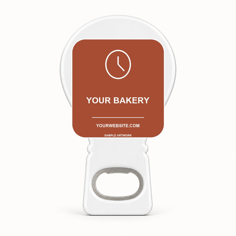 Bakery Logo Bottle Opener Magnets