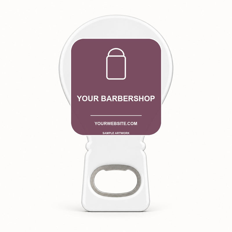 Barbershop Logo Bottle Opener Magnets