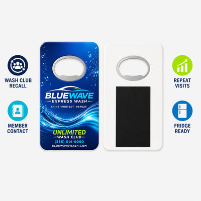 Car Wash custom logo bottle opener magnet - product features