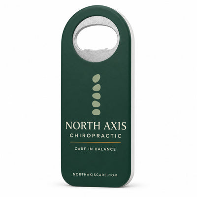 Chiropractic Clinic custom logo bottle opener magnet - promotional bottle opener magnet