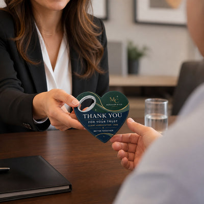 Client Thank You custom logo bottle opener magnet - promotional bottle opener magnet