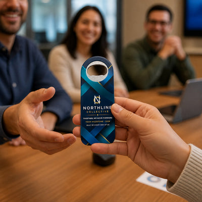 Corporate Team Gift custom logo bottle opener magnet - promotional bottle opener magnet