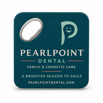 Dental Clinic custom logo bottle opener magnet - promotional bottle opener magnet