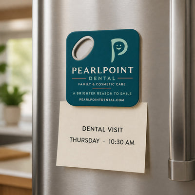 Dental Clinic custom logo bottle opener magnet - promotional bottle opener magnet