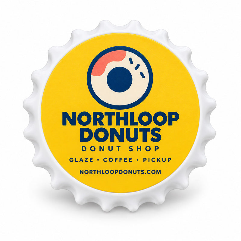 Donut Shop Bottle Opener Magnets