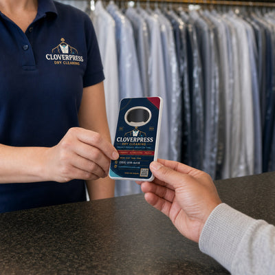 Dry Cleaner custom logo bottle opener magnet - promotional bottle opener magnet