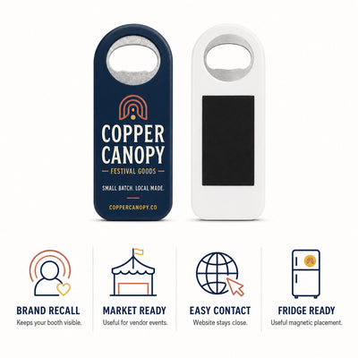 Festival Vendor custom logo bottle opener magnet - product features