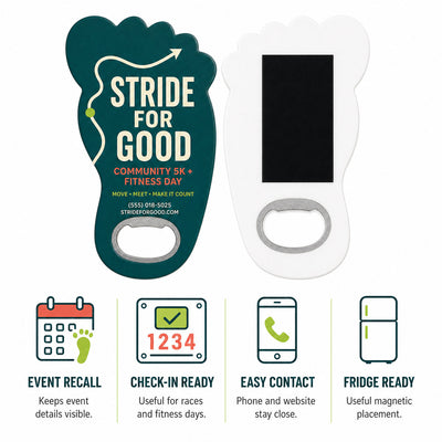Fitness Event custom logo bottle opener magnet - product features