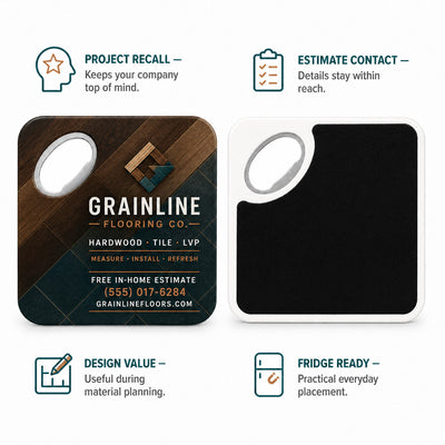 Flooring Company custom logo bottle opener magnet - product features