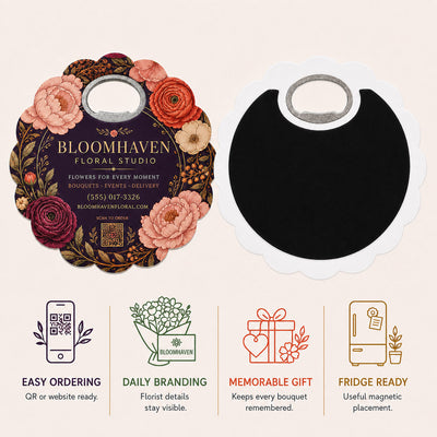 Florist Logo custom logo bottle opener magnet - product features