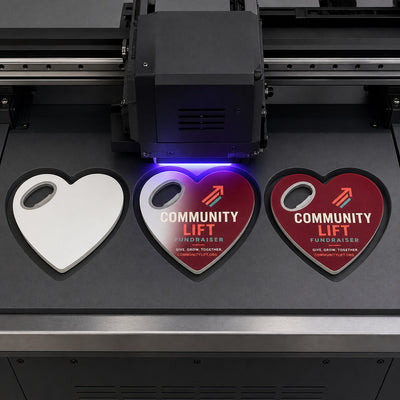 Fundraiser Bottle Opener Magnet Giveaways custom logo bottle opener magnet - close-up of the UV printed logo