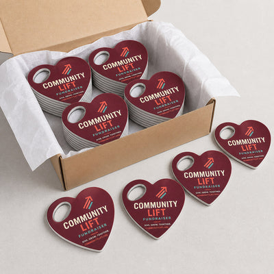 Fundraiser Bottle Opener Magnet Giveaways custom logo bottle opener magnet - bulk order laid out before packing