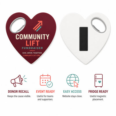 Fundraiser Bottle Opener Magnet Giveaways custom logo bottle opener magnet - product features