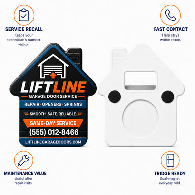 Garage Door custom logo bottle opener magnet - product features