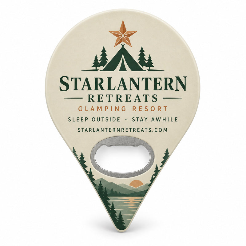 Glamping Resort Bottle Opener Magnets