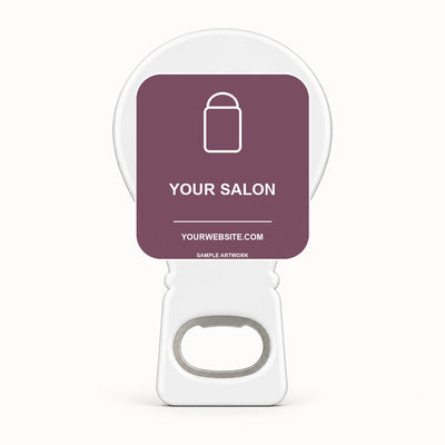 Hair Salon Promotional Opener Magnets — sample front artwork