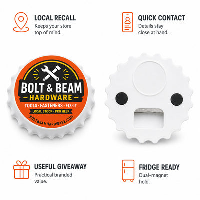 Hardware Store custom logo bottle opener magnet - product features