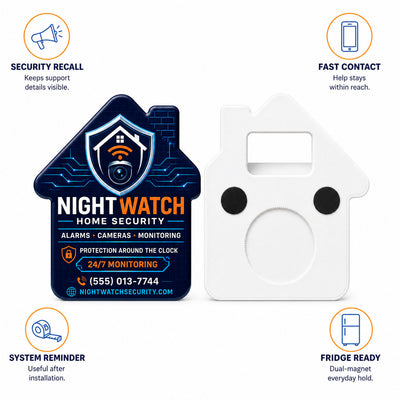 Home Security custom logo bottle opener magnet - product features