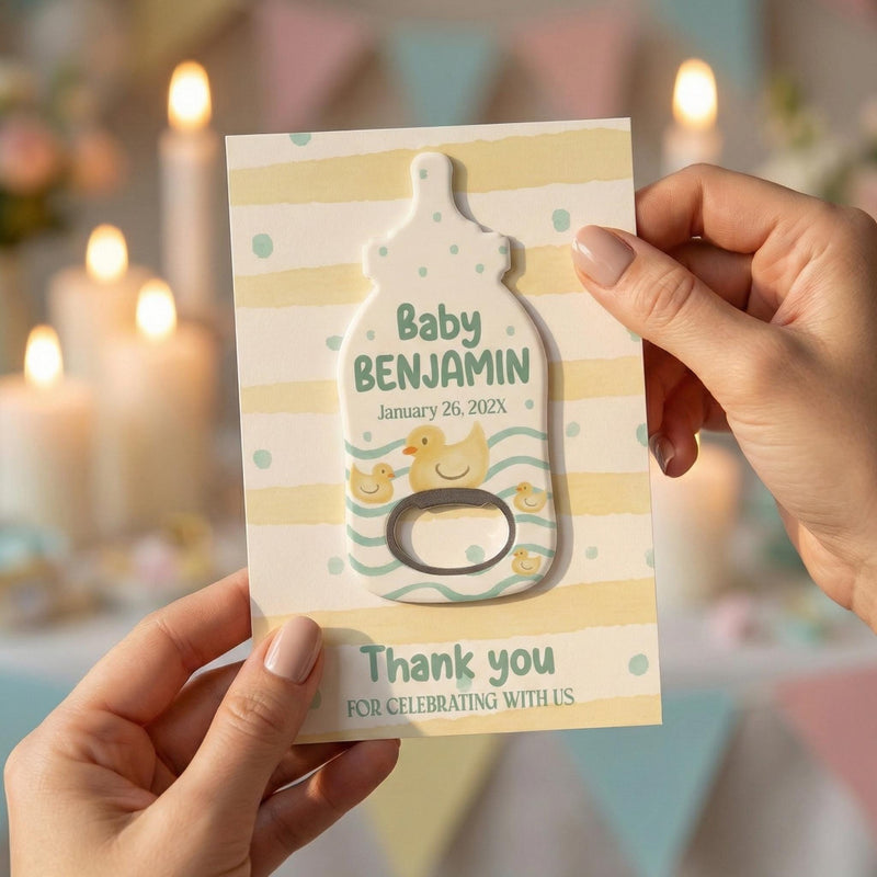 Woodland Moon Baby Shower Bottle Opener Magnets