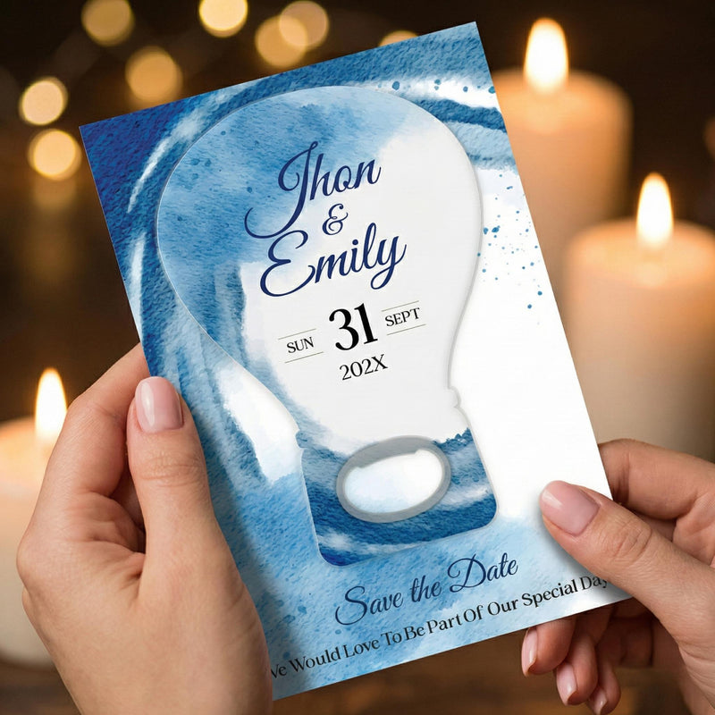 Lightbulb Save the Date Bottle Opener Magnets