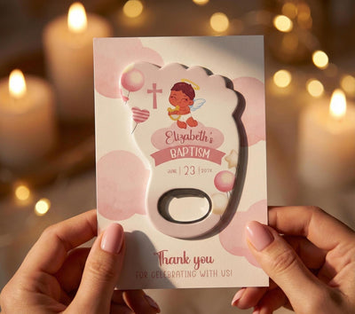 Girl Name baptism bottle opener magnet — featured product view