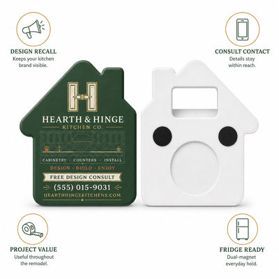 Kitchen Contractor custom logo bottle opener magnet - product features