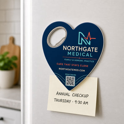 Medical Practice custom logo bottle opener magnet - promotional bottle opener magnet
