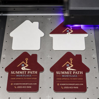 Mortgage Broker Closing custom logo bottle opener magnet - close-up of the UV printed logo