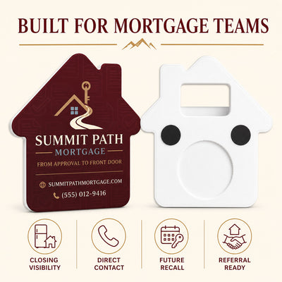 Mortgage Broker Closing custom logo bottle opener magnet - product features