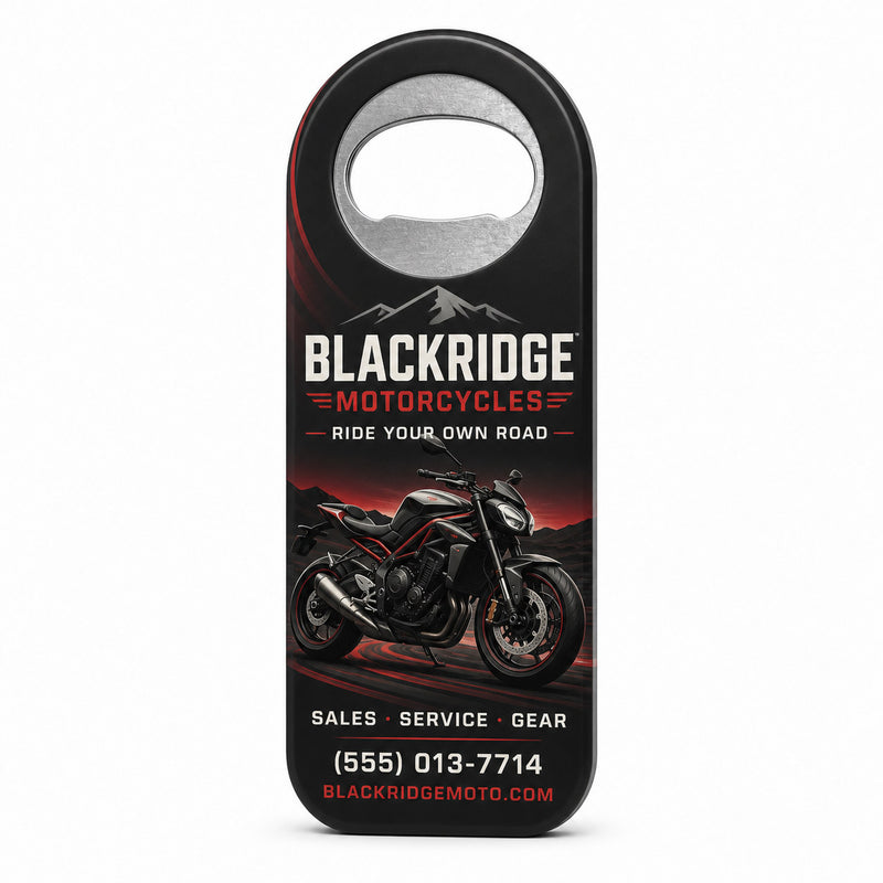 Motorcycle Dealer Bottle Opener Magnets