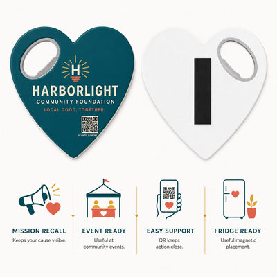 Nonprofit Event custom logo bottle opener magnet - product features