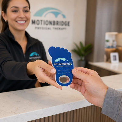 Physical Therapy Clinic custom logo bottle opener magnet - promotional bottle opener magnet