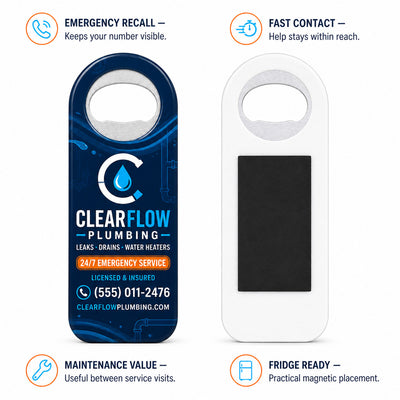 Plumber Promotional custom logo bottle opener magnet - product features