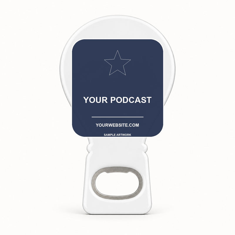 Podcast Merchandise Bottle Opener Magnets