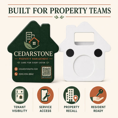 Property Management custom logo bottle opener magnet - product features