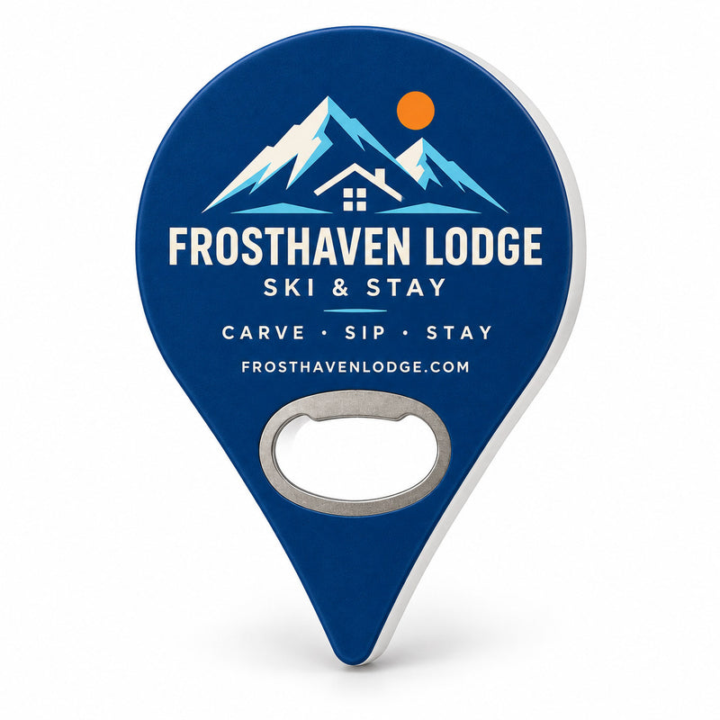 Ski Lodge Bottle Opener Magnets