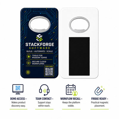 Software Company custom logo bottle opener magnet - product features