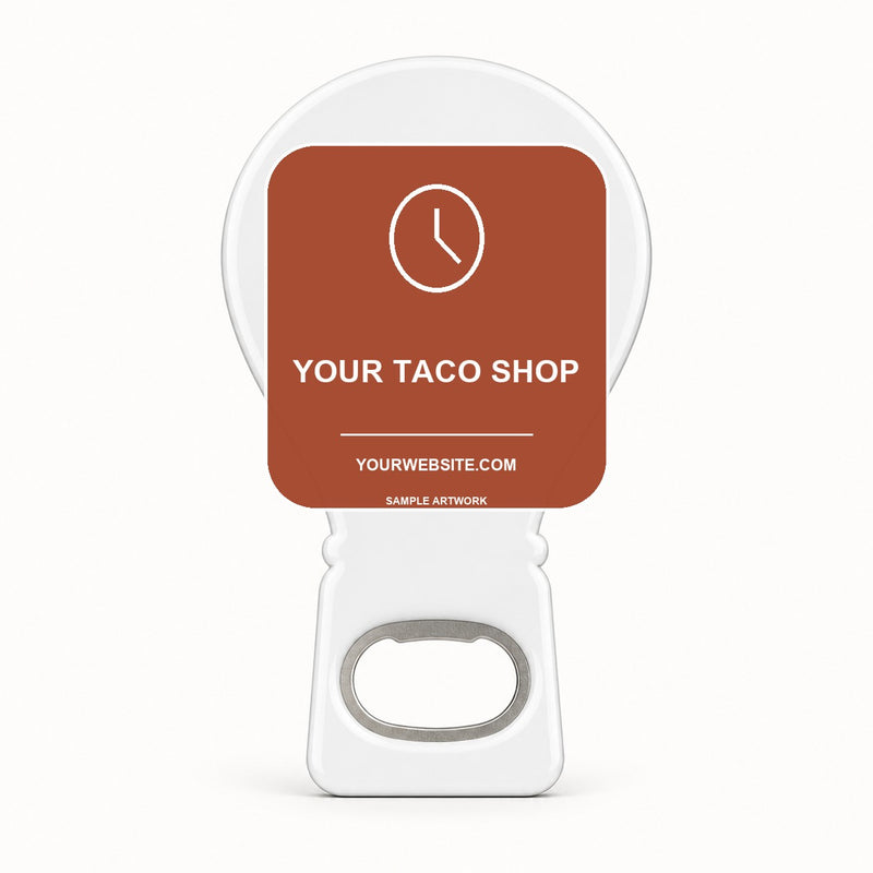 Taco Shop Promotional Opener Magnets