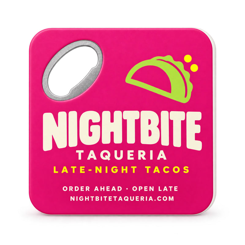 Taco Shop Promotional Opener Magnets