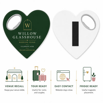 Wedding Venue custom logo bottle opener magnet - product features